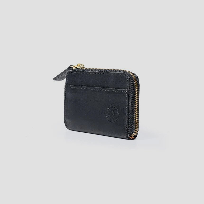 Outlets Black Zipper Wallet