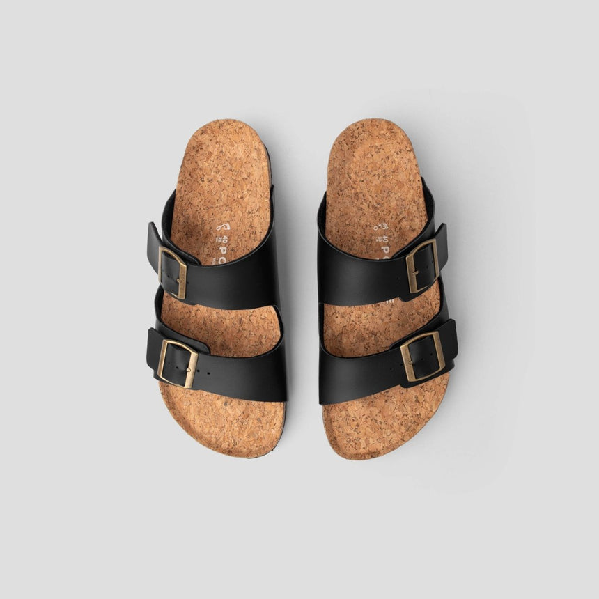 Tokyo Cork Sandal Black - Porteegoods