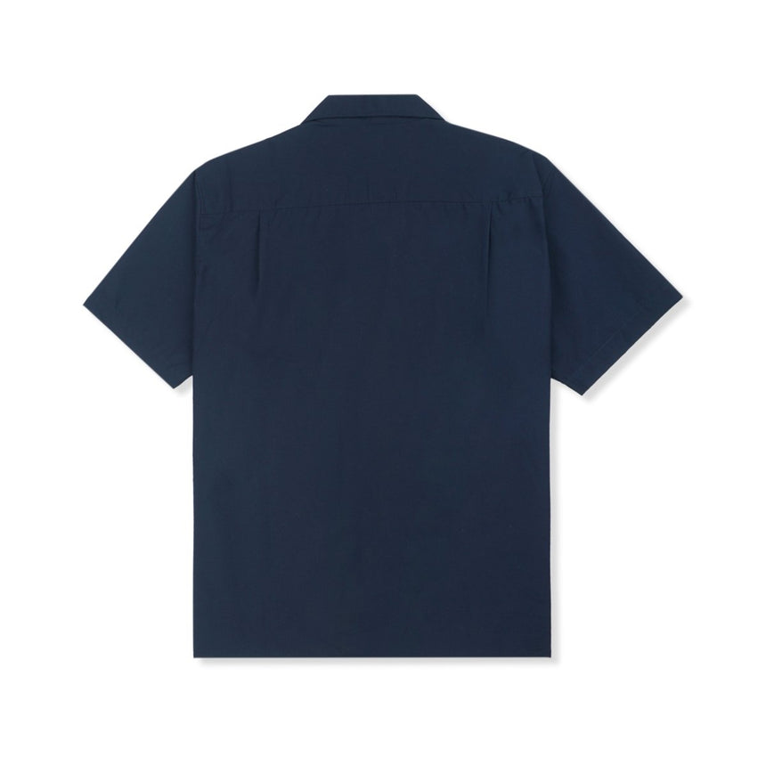 Cuban Collar Shirt Navy - Porteegoods