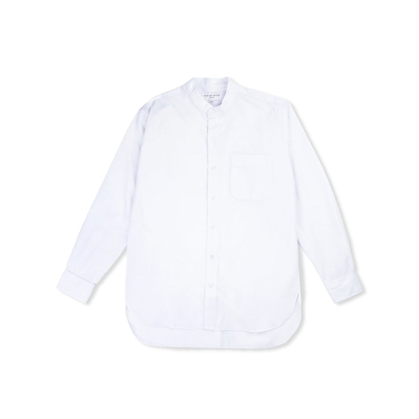 Grandad Collar Shirt White - Porteegoods