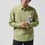 Linen Chest Patch Shirt Olive - Porteegoods