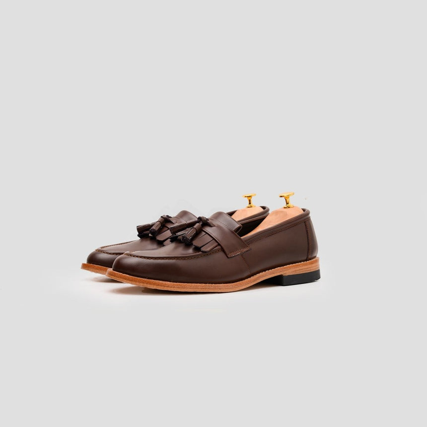 Loafers Tasseled Oxblood Leather - Porteegoods
