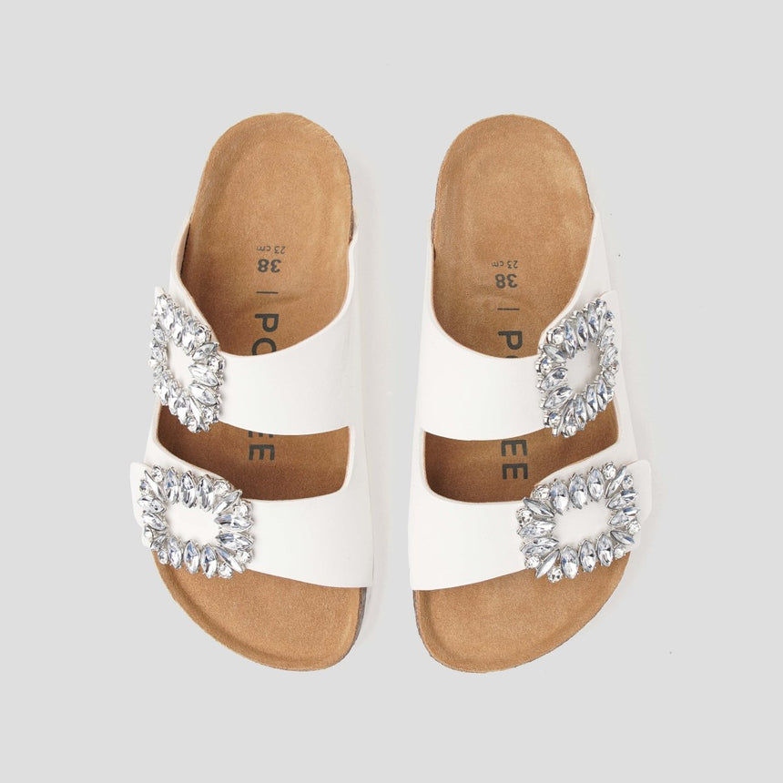 Tokyo Tiara White Sandal - Porteegoods